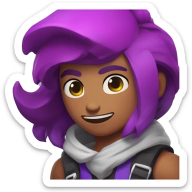 Brawl stars oynayan çocuk bu çocugun bide şapkasi var sticker