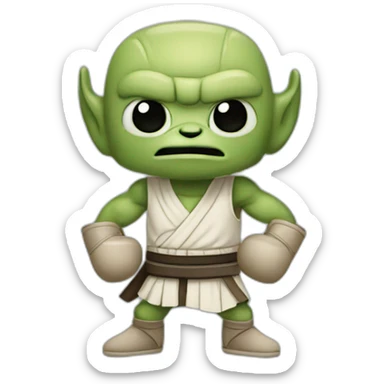 Grogu star Wars boxing sticker