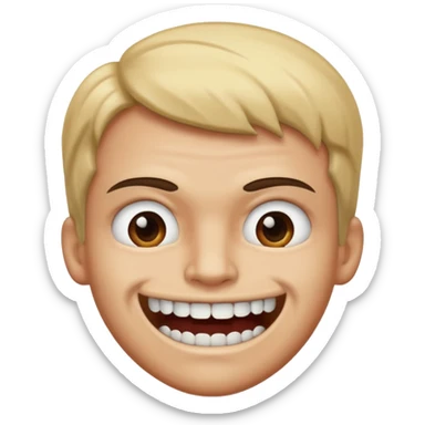 face with clenched teeth and dark stormy background sticker