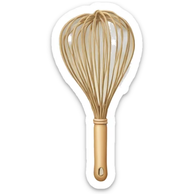 Beige cooking whisk sticker