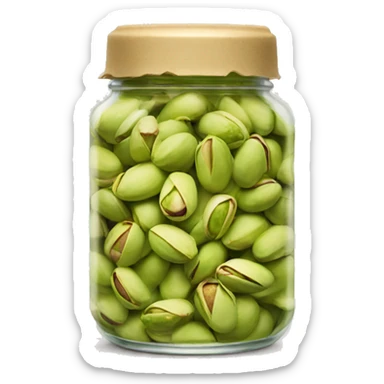 a  single jar of pistachio spread sticker
