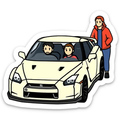 Spotted in Mexico celeb couple josh king jetset madrid the millionaire internet celebrity panel rank founder and instagram model girlfriend Tefi in Nissan GTR  sticker