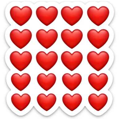 red hearts sticker