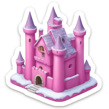  Pink snow castle sticker