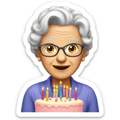 Birthdaycake for a 95 years old grandma sticker