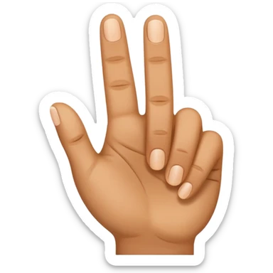 This emoji:🤙 but the lowest tumb is cut sticker