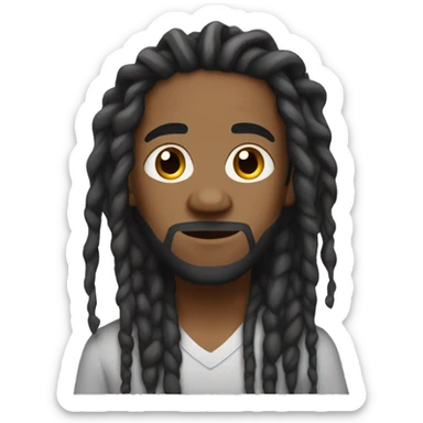 chill guy with dreadlocs sticker