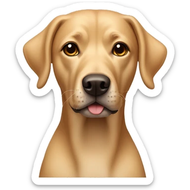 Realistic tan lab mix dog  sticker