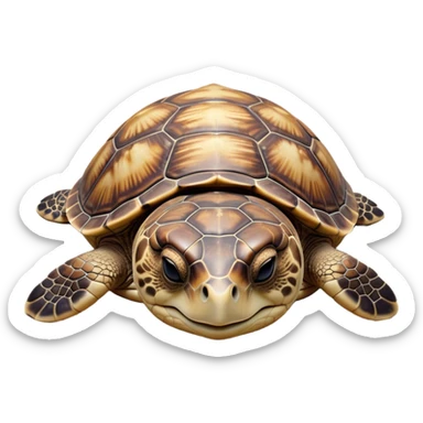 Meme-Worthy Cute Sleeping Sea Turtle Portrait Emoji, Head resting peacefully with a contented smile, showcasing a stately, patterned shell and a smooth, ancient body with eyes gently closed in serene slumber, Simplified yet adorably endearing features, highly detailed, glowing with a soft, drowsy oceanic light, high shine, relaxed and utterly lovable, stylized with an air of playful laziness, soft glowing outline, capturing the essence of a sleeping sea turtle that feels destined to become the next viral icon of adorable rest! sticker