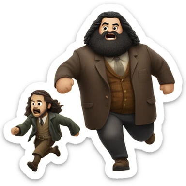 Hagrid chasing Kai Cenat sticker