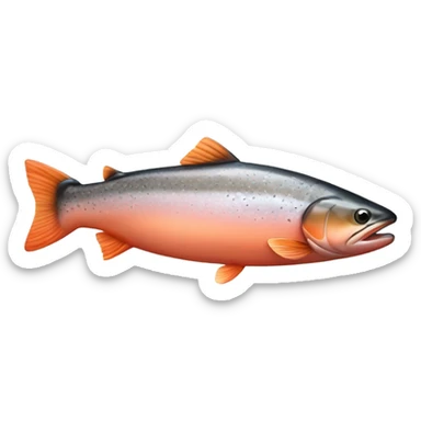 salmon fish sticker