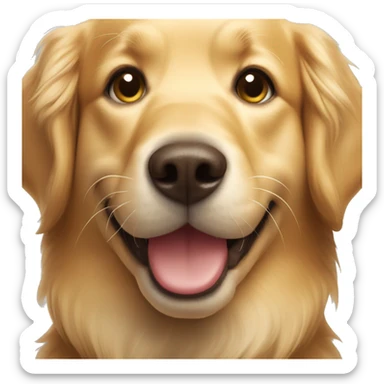 Golden retriever smiling sticker