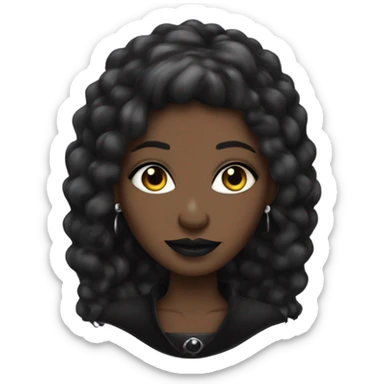 Black lady as goth sticker