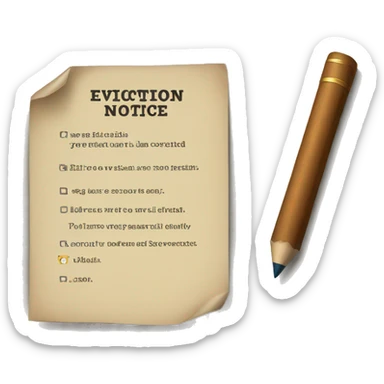 eviction notice with correct spelling  sticker