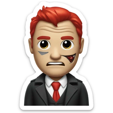 Batman Two-Face red white  sticker