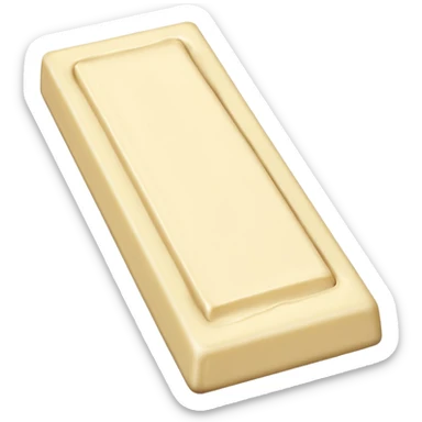 White chocolate bar sticker