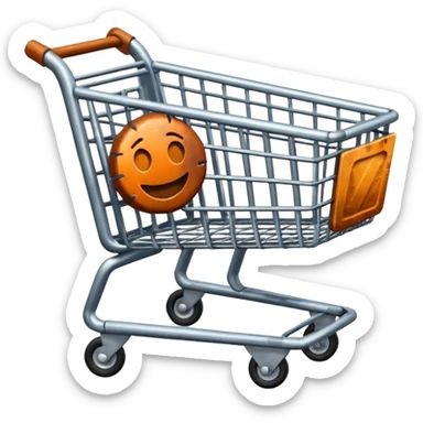 shopping cart damaged sticker