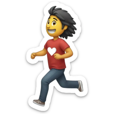 Corazón caminando sticker