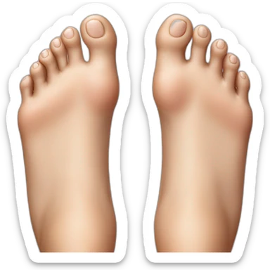 realistic wrinkly human feet sticker