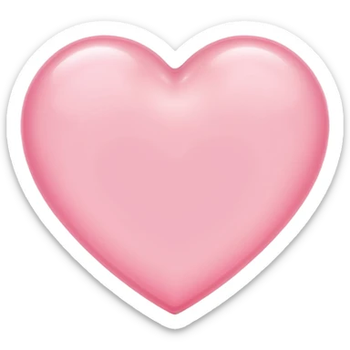 light pink heart in imagination sticker