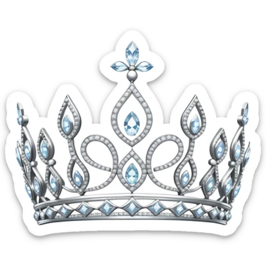 Diamond princess tiara sticker