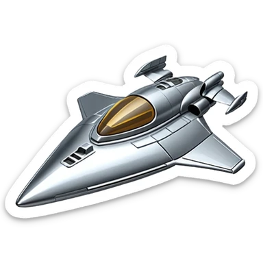 Star Wars Naboo Royal Starship chrome  sticker