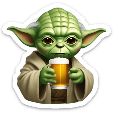 Yoda drik fhe biere sticker