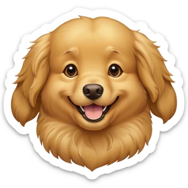 Golden retriever smiling sticker