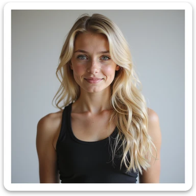 Jeune fille de 16 ans sportive et blonde et belle  sticker