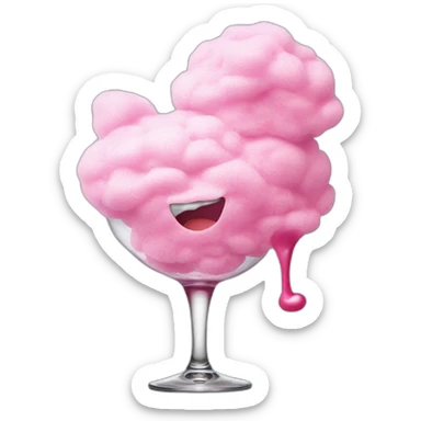 cotton candy spilled wine sticker