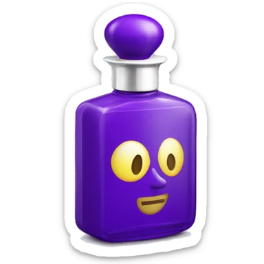 Purple perfume with white cap long cylinder sol de Janeiro 59 sticker