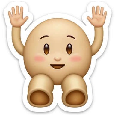 Un emojis content qui se gratte les fesse sticker