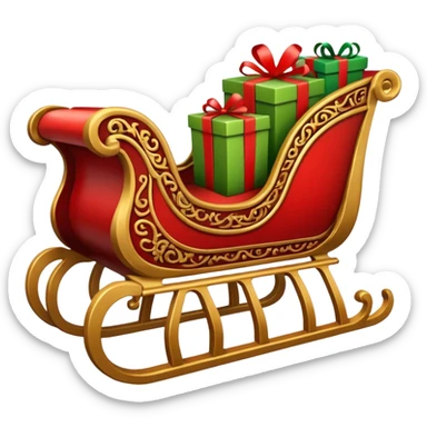 Christmas sleigh sticker