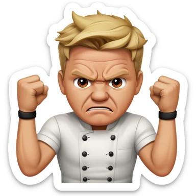 Gordon Ramsay beating someone up sticker