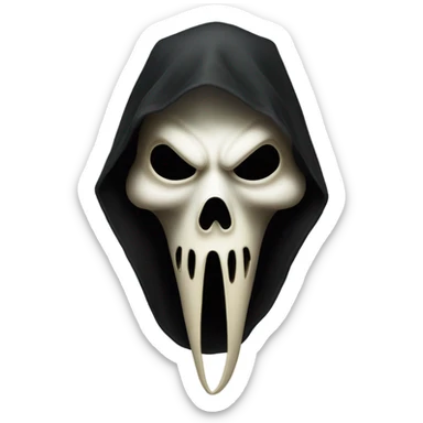 Ghostface mask sticker