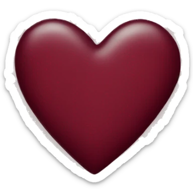 burgundy heart  sticker