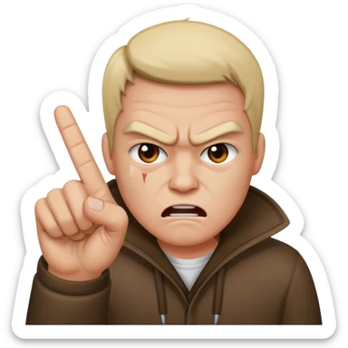 Middle finger angry  sticker