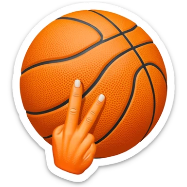 Basketball shows middle finger sticker