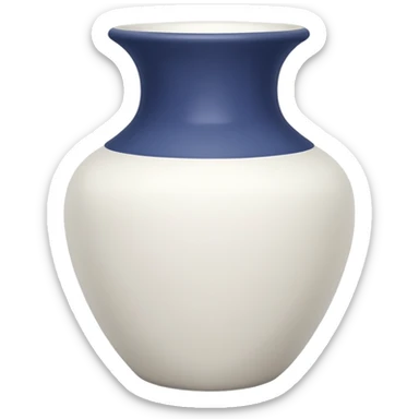 vaso branco sem flores e desenhos sticker