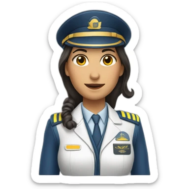 Mujer piloto de aeroplano sticker