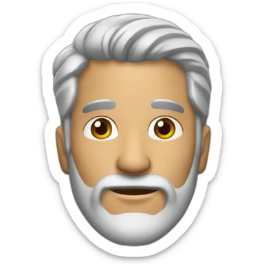latin man with some gray hairs and beard sticker