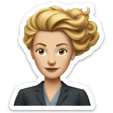 super realistic Danish Prime Minister Mette Frederiksen sticker