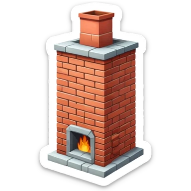 a red brick chimney sticker