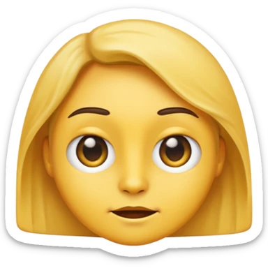 A regular emoji giving a side eye to the viewer sticker