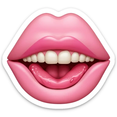 mouth wide open sticker