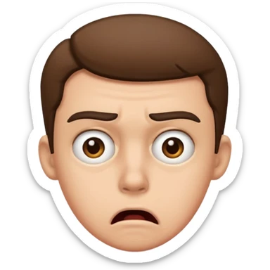 Can you make a shocked face that kinda looks disgusted  sticker