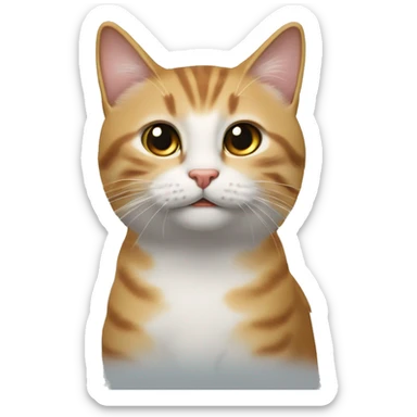 два рыжих кота целуются и делают из своих хвостов сердечко  sticker