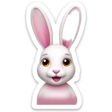 pink rabbit sticker