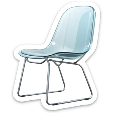 danish design glass chair sticker