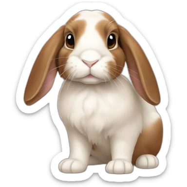 brown-dot-lop-ear-bunny sticker